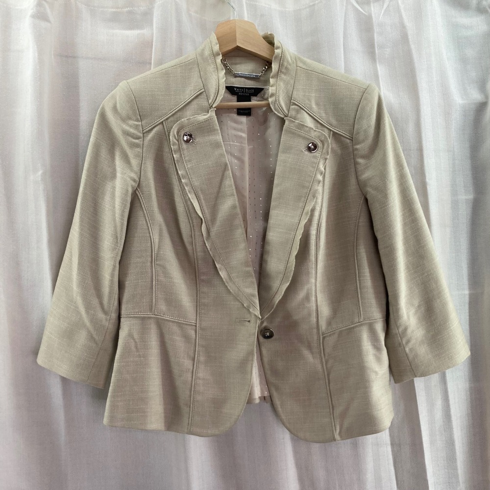 White House Black Market Blazer Jacket Womens‎ 10P Petite Career Business